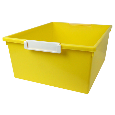 ROMANOFF Hang & Stack Storage Bin, Plastic, 11 1/2 in W, 3 in H, 14 1/4 in L, Yellow, 3 PK 536-03